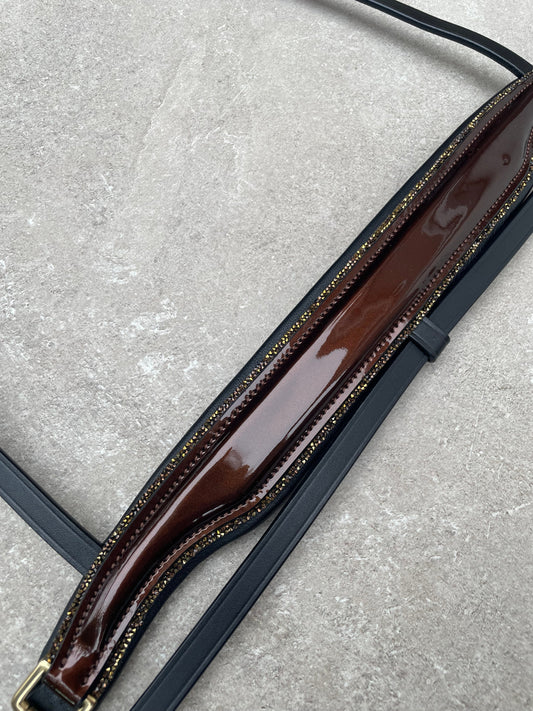 Neusriem Lak leer Brons - Rocktrim Goud