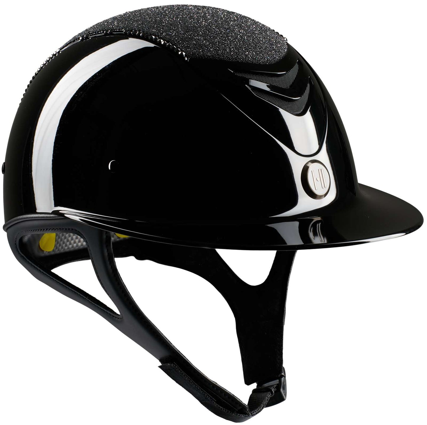 One∙K MIPS Avance - Black Gloss Glitter Top met Swarovski Piping
