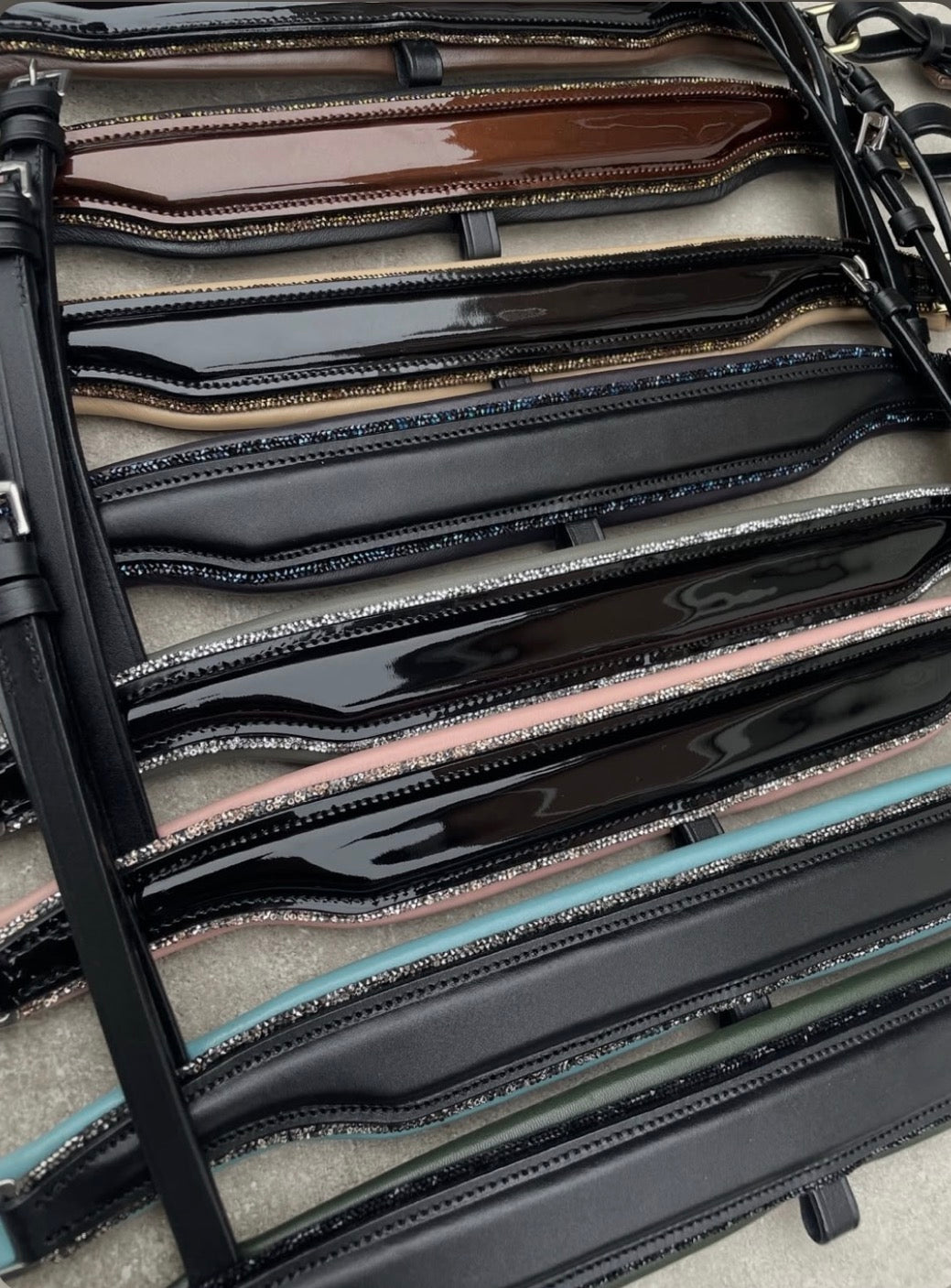 Neusriem Lak leer - Roze onderlegd - Rocktrim Roségoud