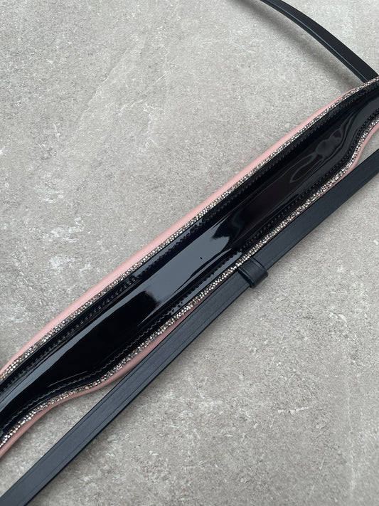 Neusriem Lak leer - Roze onderlegd - Rocktrim Roségoud