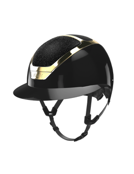 KASK Star Lady-Gloss Black- Gold Frame- Swarovski carpet